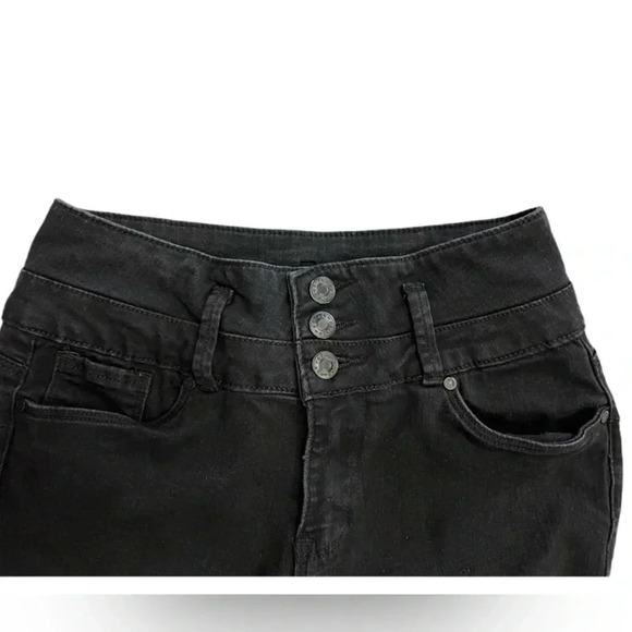 Refuge Push Up Black Denim Skinny High Waisted Jeans Size 03 - Picture 5 of 9